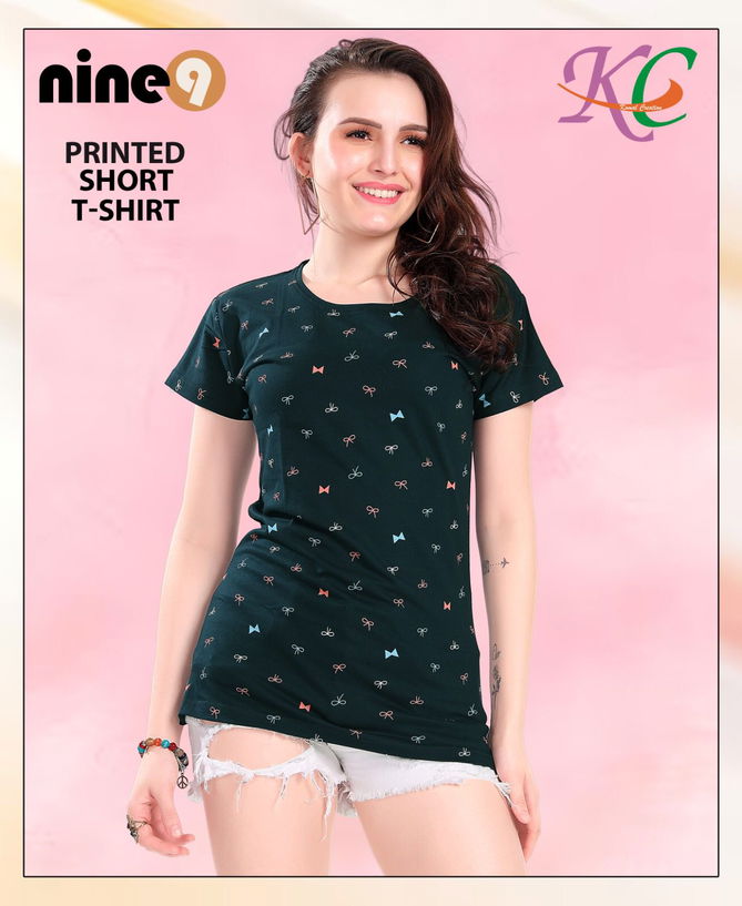 Nine Printed Short Ladies Top Catalog